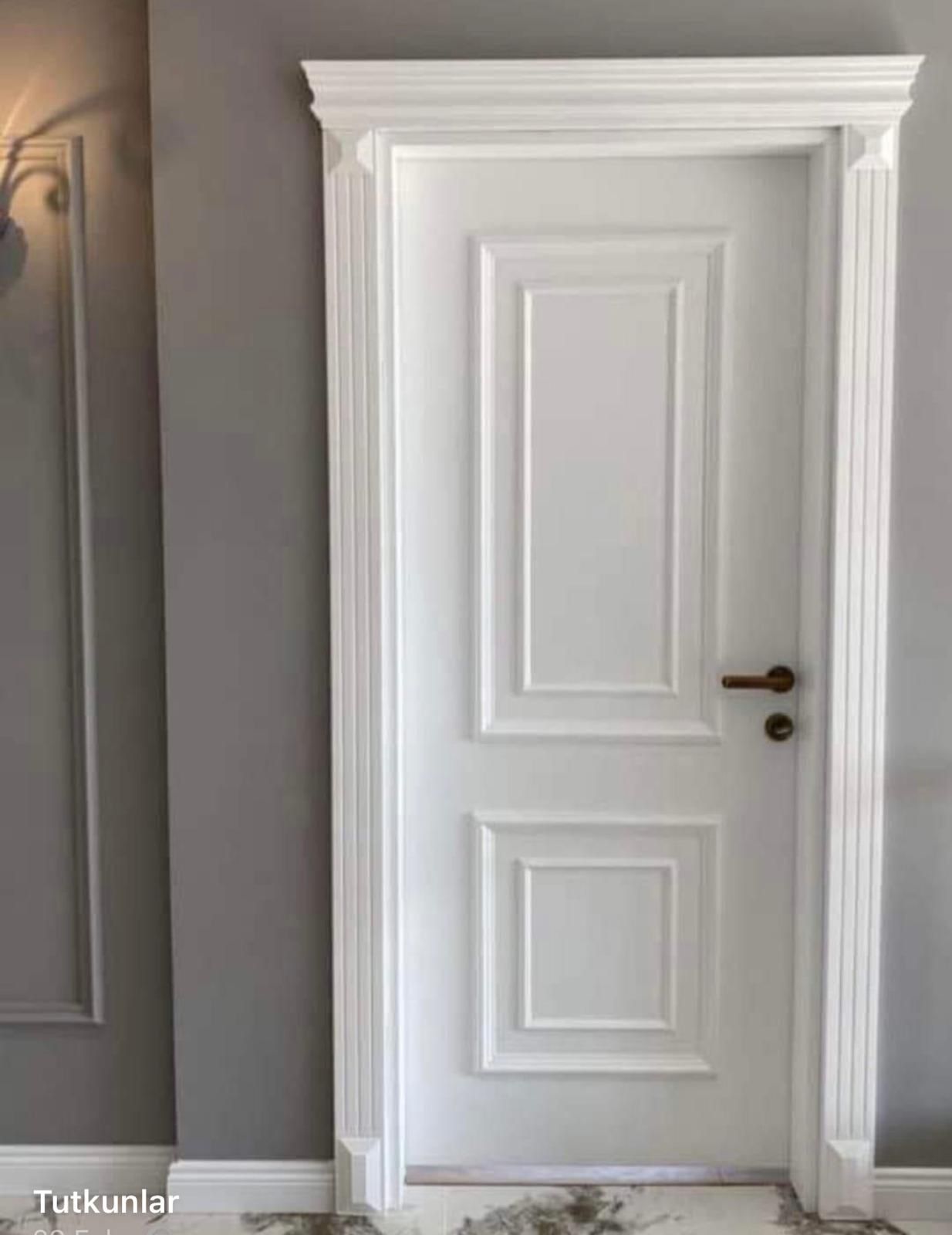 Klasik Beyaz Kalın Pervazlı Kapı